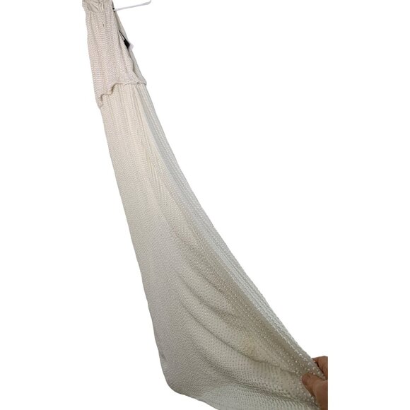 Parker Sequin White Halter Maxi Dress Size 4 $594 Slit Wedding Prom Formal NWT - Picture 12 of 16